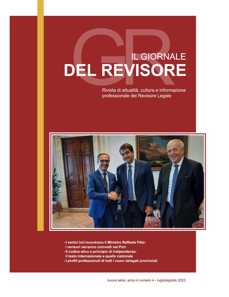 ciromonetta's tweet photo. Il Giornale del Revisore – Luglio/Agosto 2023 - https://t.co/NS6schk75J https://t.co/z3f6r7eVNE