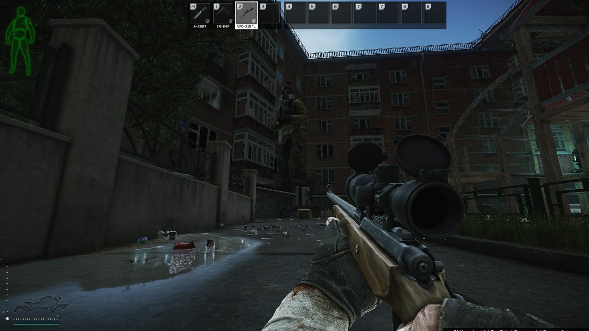 TheQueueMan's tweet image. "YO, @nikgeneburn, I cannot report AI scavs for having cheats, but this one is flying...." XD @tarkov