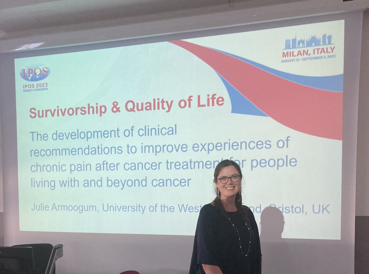 On way home after a fabulous time <a href="/IPOSPsychoOncol/">IPOS</a>. Loved presenting my PhD findings on chronic pain after cancer. Also great to catch up with familiar faces &amp; connect with new 🙏🇮🇹