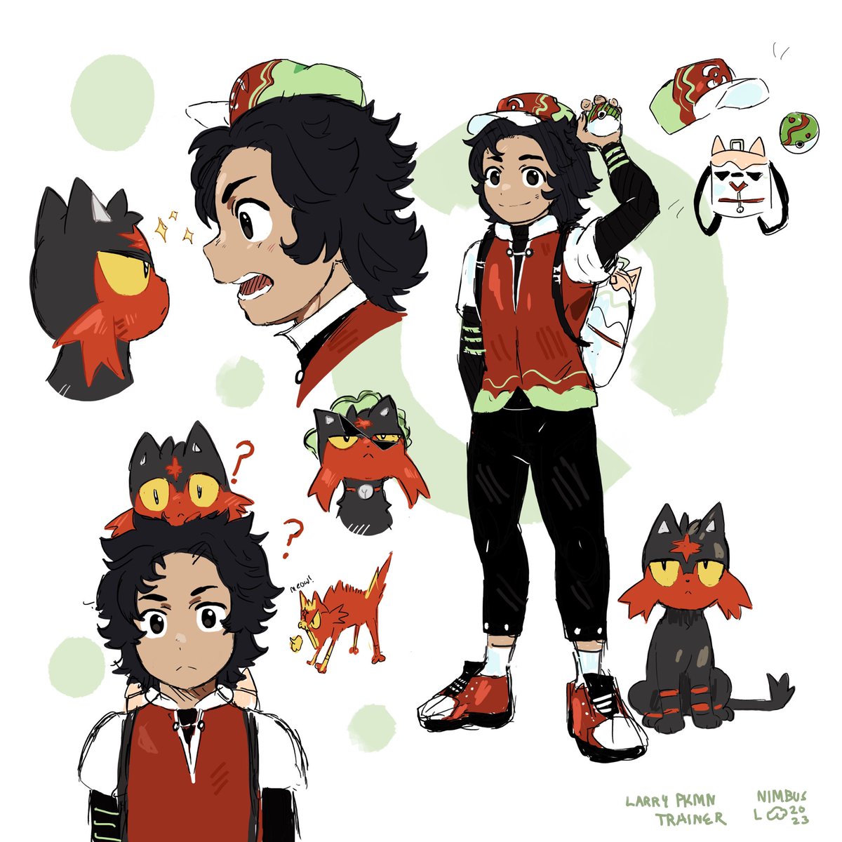 nimbear_art's tweet image. Larry as a pkmn trainer! - sorta quick - Credit to @firefistfiri (their original idea of pkmn x tgc!) #larrycroftfanart #grouptwt #pokemon #fanart