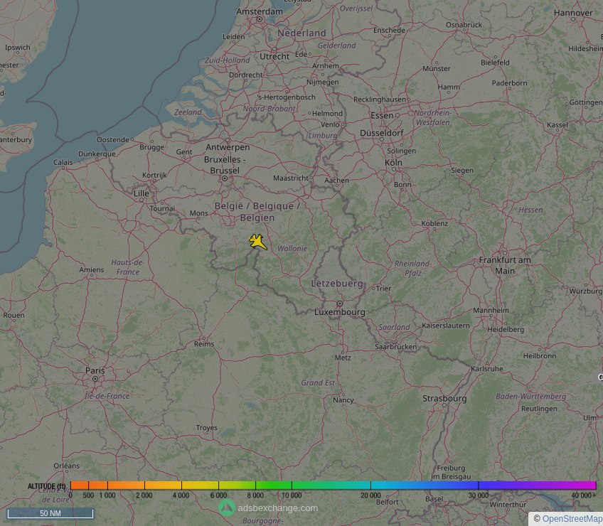 IntelskyB's tweet image. 🇧🇪 Belgian Air Component ✈️ F16 ( General Dynamics F-16AM Fighting Falcon ) (FA-97, #44F127) as flight #MATRX52 was just spotted over 🇧🇪 Namur, #Belgium at ☁️ 3900 ft.

🔴 Live tracking:
global.adsbexchange.com/?icao=44F127

🖼️ by doppio.sh