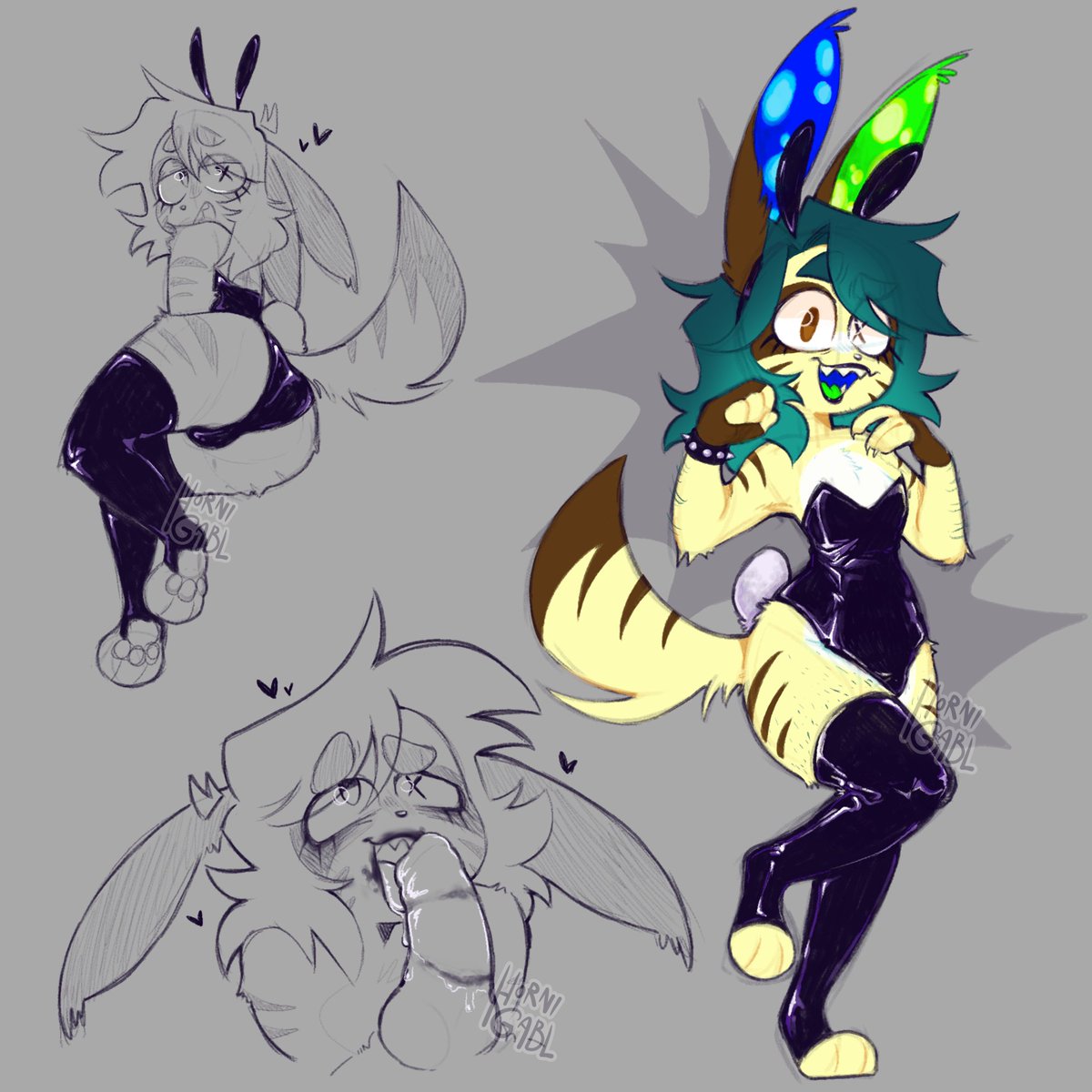 HorniGabl's tweet image. Bunny suit and bj cuz why not