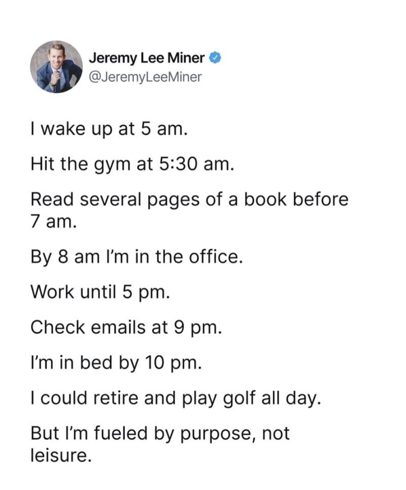 And my daily routine: I wake up at 5 am. Get to the gym at 5:30 am. While working out, I listen to a science podcast for 1h. Have breakfast and respond to emails at 7:30 am. Reach to my lab at 8 am.  Work until 6 pm. Have a dinner at 7 pm. Read research reviews for 60