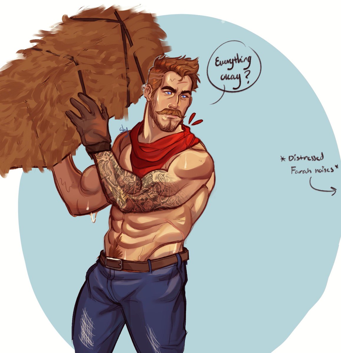 Shyravenn's tweet photo. #alexcod being a darling and helping out with some farm work! πͺπͺπͺ
#digitalart #CoDFanart https://t.co/BdC7iMn8qC