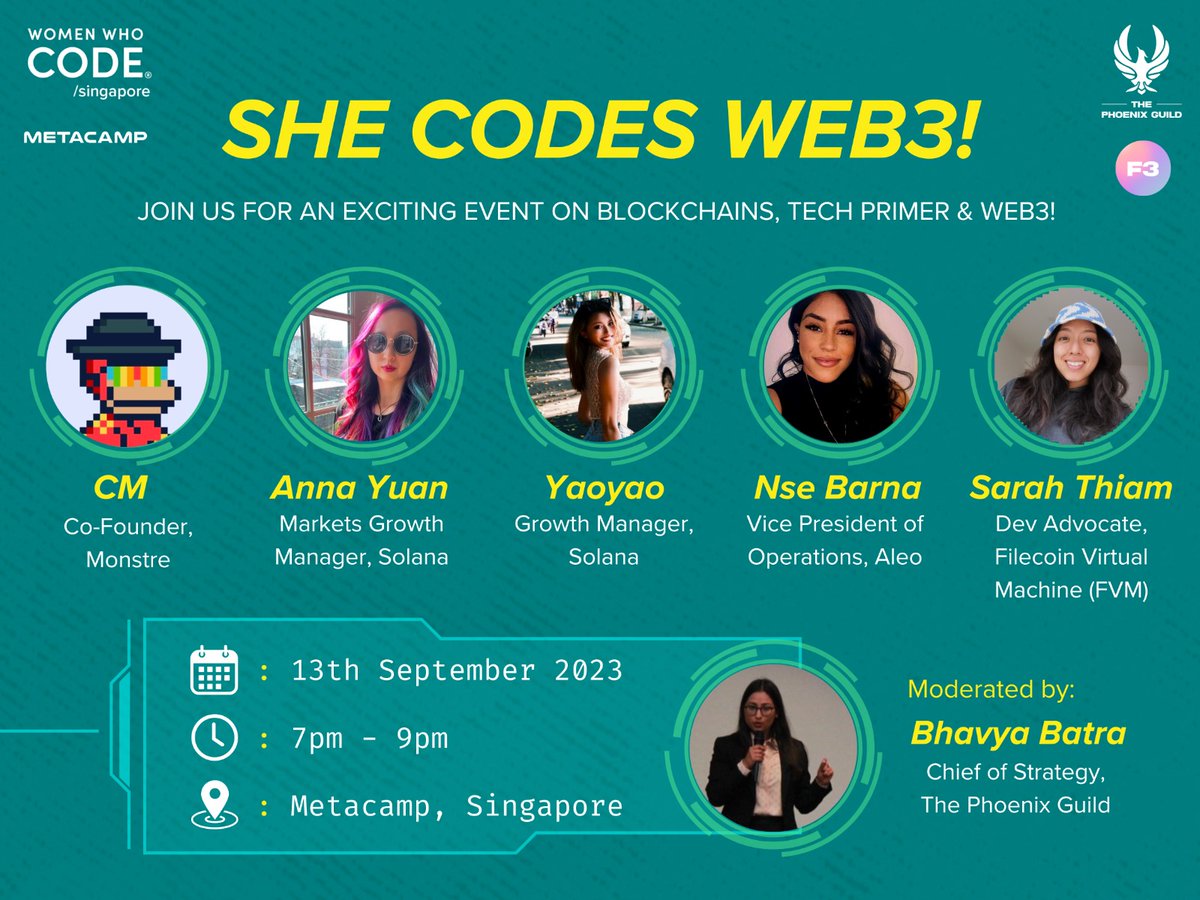 Join us at - SheCodesWeb3! 💻 Get answers to all your burning questions about tech, career paths, and uncover the secrets of Web3🚀

Haven't registered yet? Don't miss out – secure your spot now at 👉 lu.ma/she-code-web3