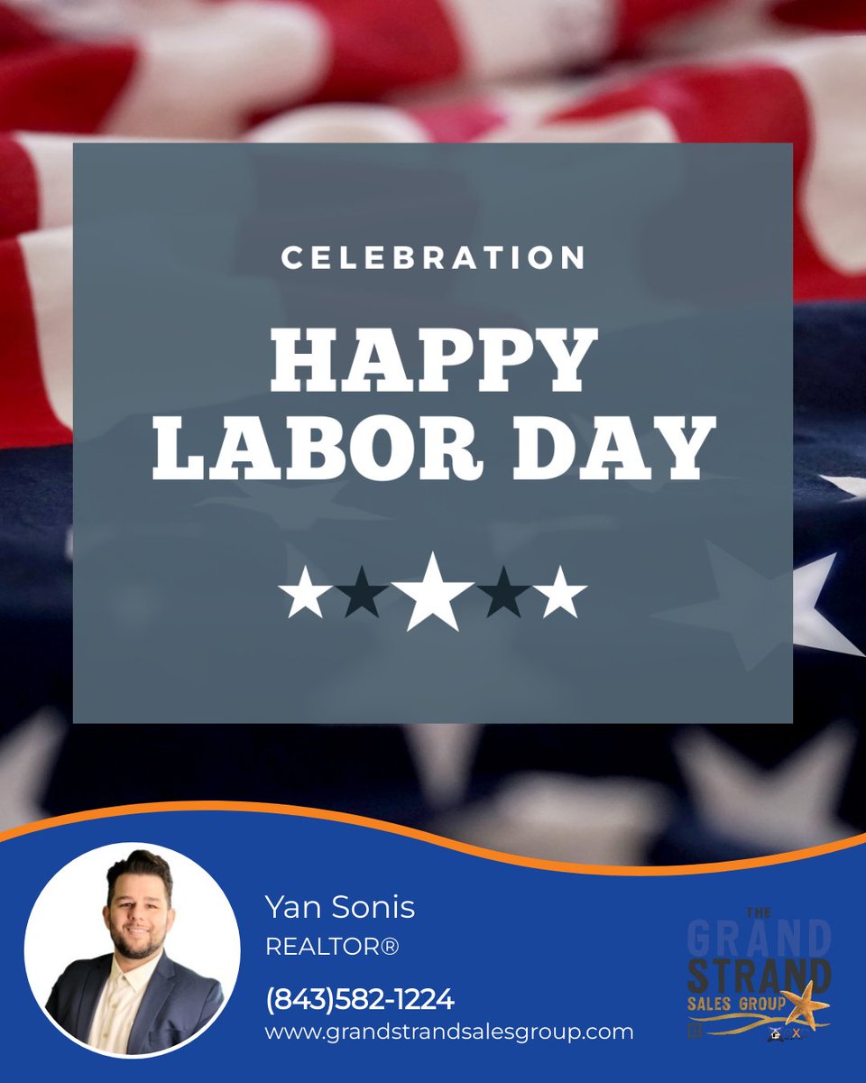 YanSonisRealtor's tweet photo. Happy Labor Day to all the hardworking heroes out there! Your dedication and tireless efforts keep the world turning and inspire us all. Enjoy this well-deserved day off with family and friends!

#laborday #hardwork #labordaycelebration #familytime https://t.co/p9waluyjOH