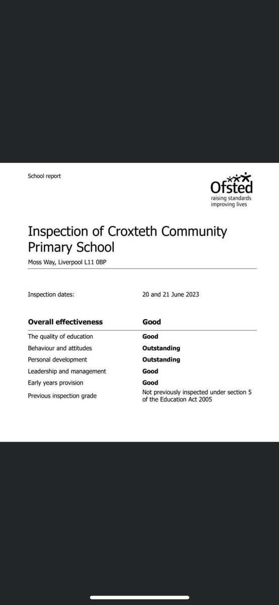So proud to be apart of this amazing school #teamcroxteth 🌟