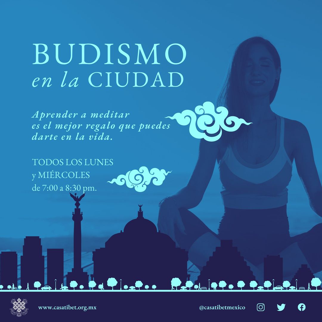 Casatibetmexico's tweet photo. Recordatorio: Este lunes sí tenemos meditación, el miércoles se suspende porque tenemos conferencia con Anyen Rinpoche. Para más información visita: https://t.co/YITLGXiDHw https://t.co/K8FzyScRlL