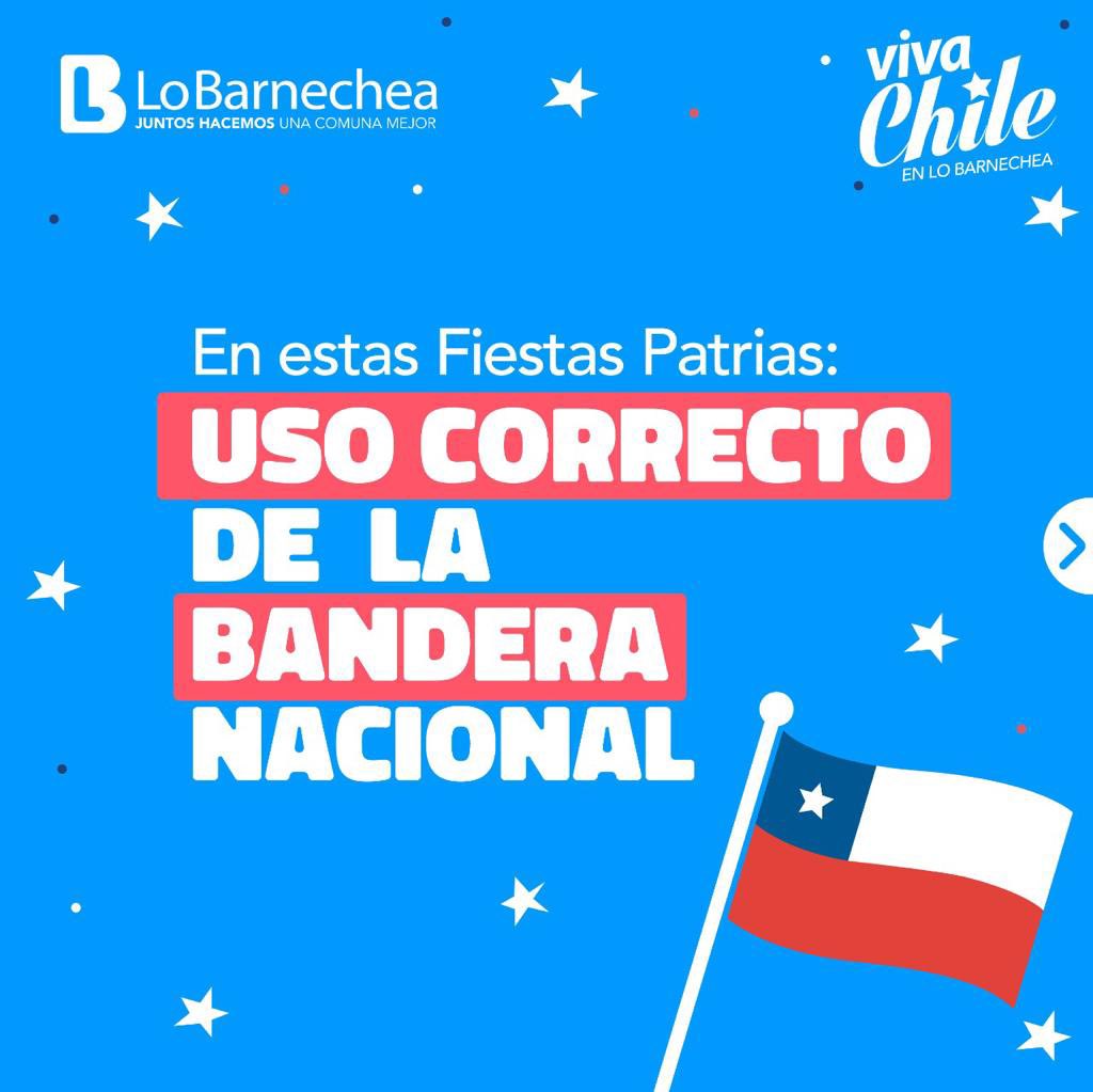 lo_barnechea's tweet photo. ❤️🇨🇱USO CORRECTO DE NUESTRA BANDERA NACIONAL 🇨🇱
🗓️ En #Septiembre que se note la patria, pon la bandera en tu casa y muestra lo chileno que eres 🇨🇱🥰 #chilenodecorazon
✅Acá te dejamos las formas correctas de su uso para que la instales sin problemas 👏🏻
#bandera #usocorrecto https://t.co/UC1KtorCqs
