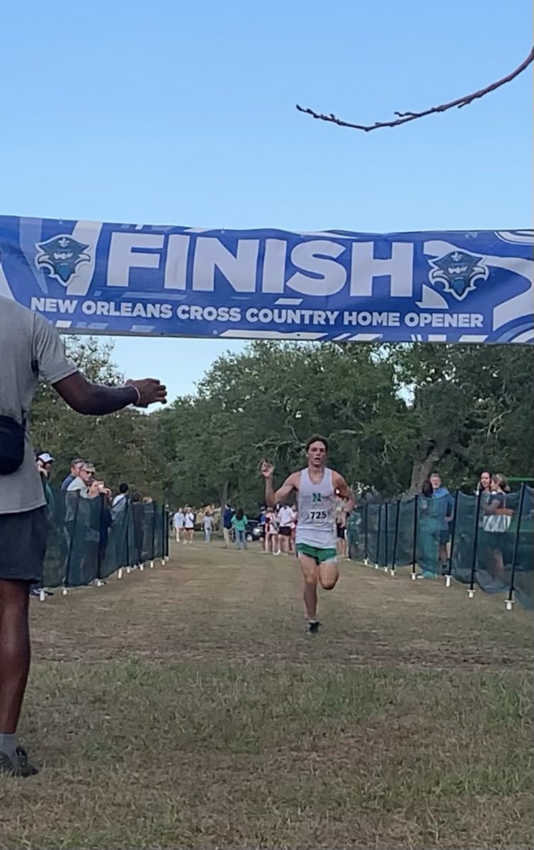 LawrenceHaber2's tweet photo. Congrats to all of our Louisiana Cross Country Athletes for completing the first week of competition! Vote on MileSplit for Sam Haber from Newman as Performer of the week after winning the UNO 5k by 35 seconds!! https://t.co/G37dW6ZKy2 ⁦@OchsnerHealth⁩ https://t.co/DGqRDLTfjJ