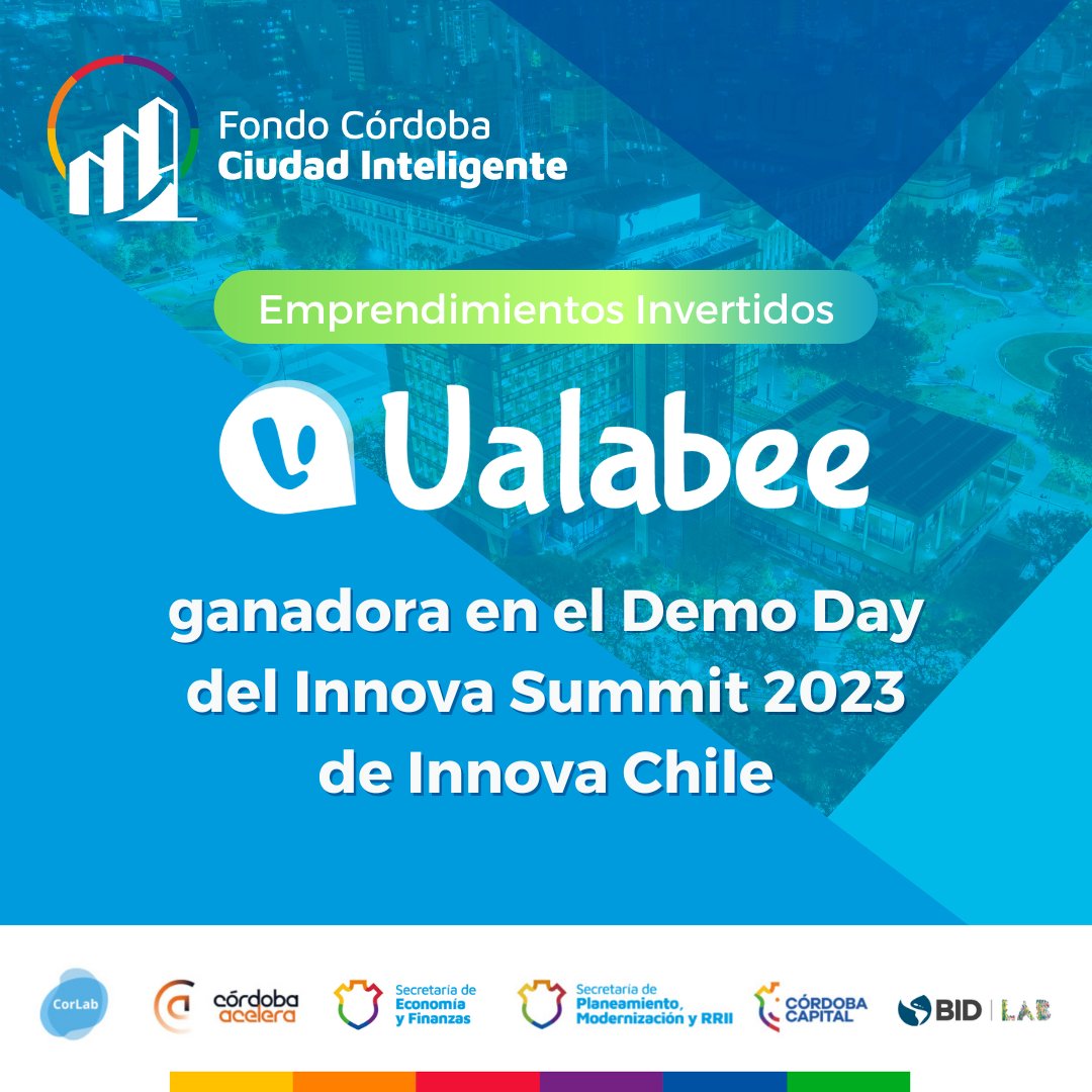 🗞Noticias del #FondoCCI

📌Ualabee fue la ganadora del Demo Day del #InnovaSummit2023 organizado por <a href="/Innova360cl/">Innova360</a> Felicitaciones <a href="/joaquindimario/">Joaquin Di Mario</a>, <a href="/alexispicong/">Alexis Picón</a>,
y a todo el equipo de <a href="/ualabee_ar/">Ualabee Argentina</a> por este nuevo logro 🤩 #movilidad #innovacion #sustentabilidad