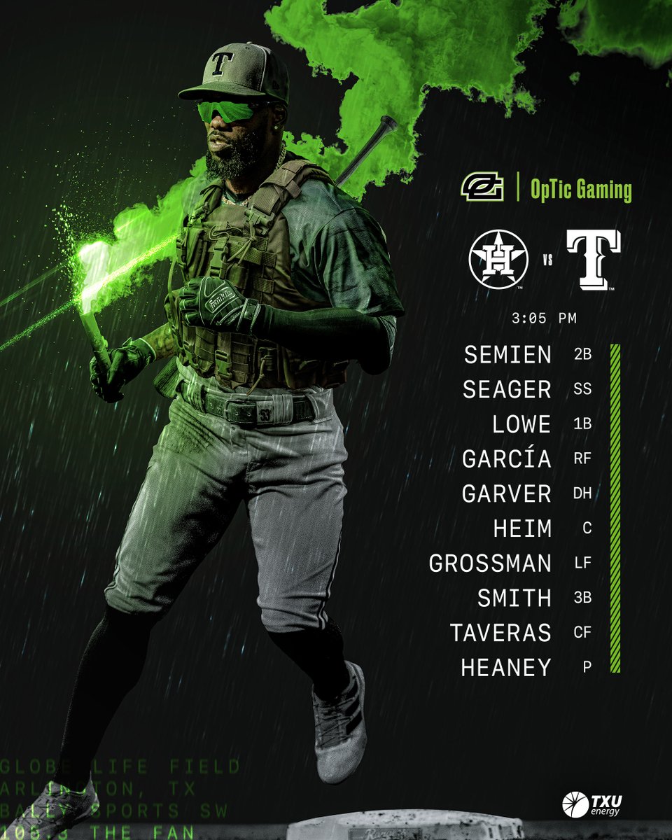 Rangers's tweet photo. Ready for battle on @OpTic night. https://t.co/AMQulumzME