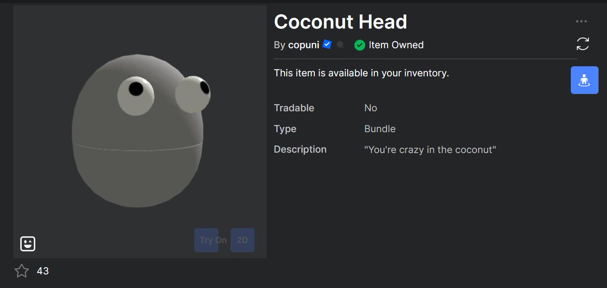 FreeUGCBundle's tweet photo. Get the new "Coconut Head" Bundle for Free!
Limited Time: Unknown

https://t.co/lp8jJ5Nlgc

#FreeRobloxUGC #RobloxUGC #FreeUGC #FreeBundles #FreeBundle #UGC https://t.co/elG6orynjF