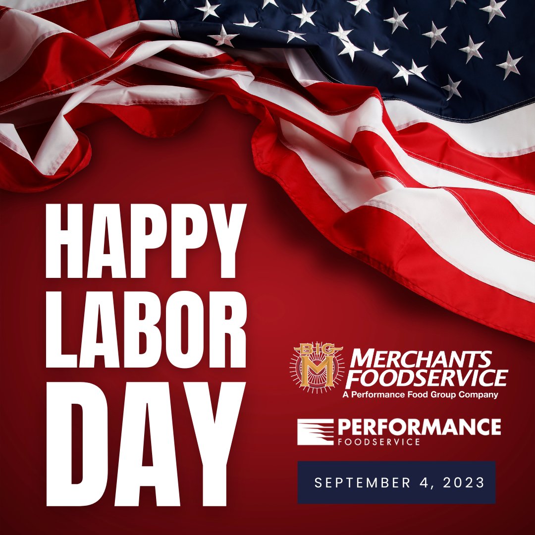 MerchantsFS's tweet photo. From our families to yours, we want to wish everyone a very Happy Labor Day!
#BigM #Foodservice #LaborDay2023 #GreatFoodGreatMemories https://t.co/PgtXiijP20