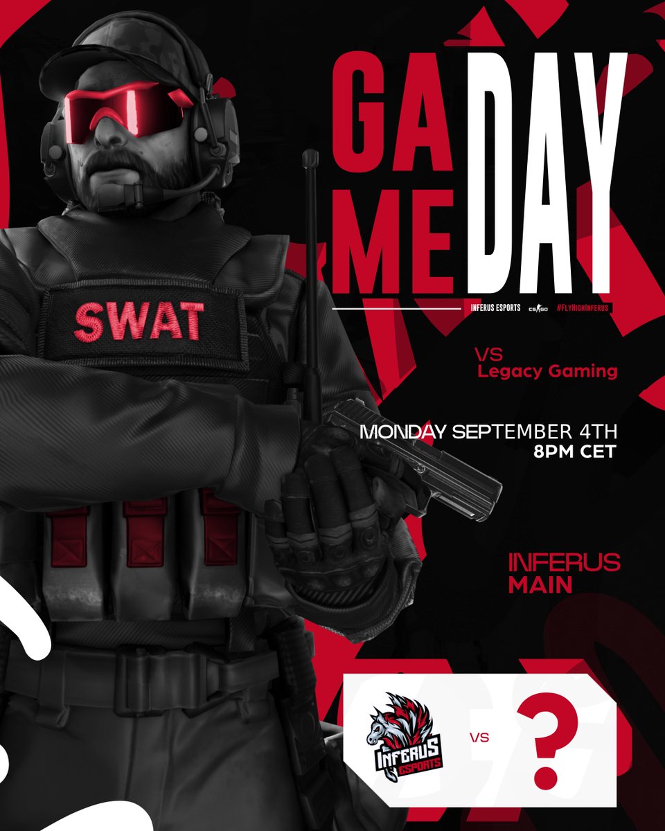 InferusOfficial's tweet photo. ITS GAMEDAYYY in #ESEA Advanced for our Main Team.
Watch live at 8pm CET on https://t.co/UUCknH01GA how we are facing #LegacyGaming.
#FlyHighInferus https://t.co/shB9nTRRCi
