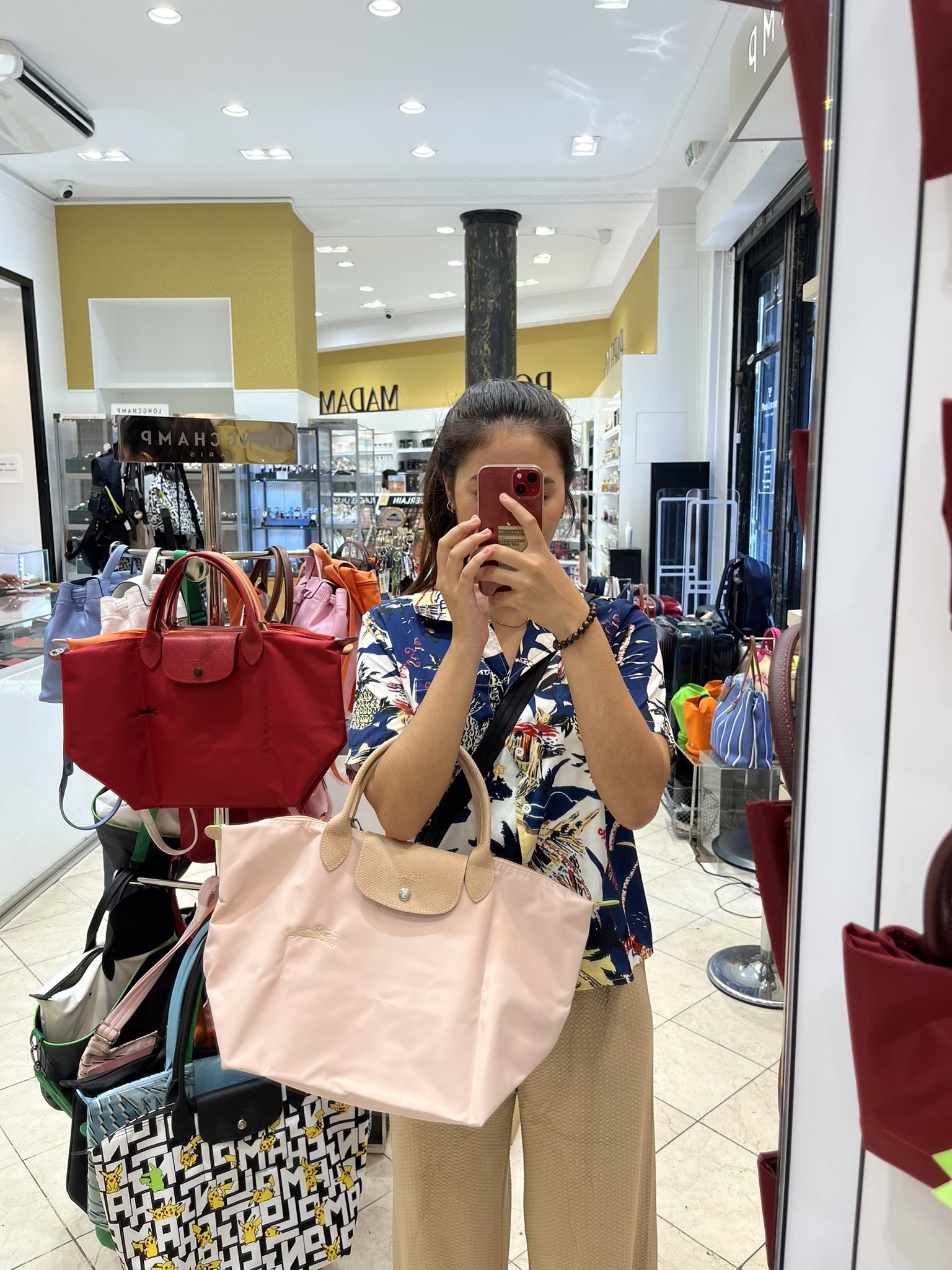 waiiystore on X Longchamp Outlet rare pre Longchamp Le Pliage Original 2 3 M short Fleurs 1 5 290 free ems dm