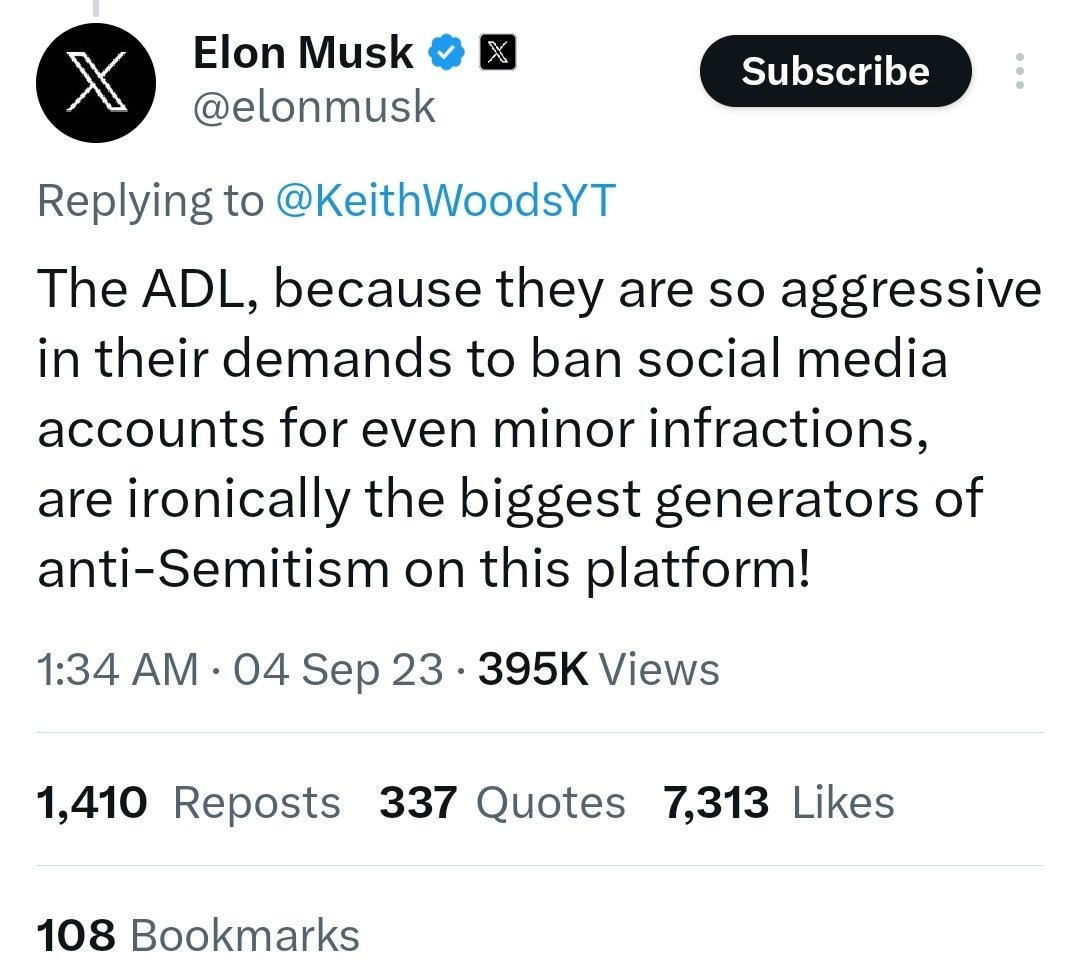 "The Jews bring it on themselves" is one of the oldest antisemitic canards out there. Msk isn't being edgy here, he's relying on a trope that's older than dirt and pretending he just figured it out.
