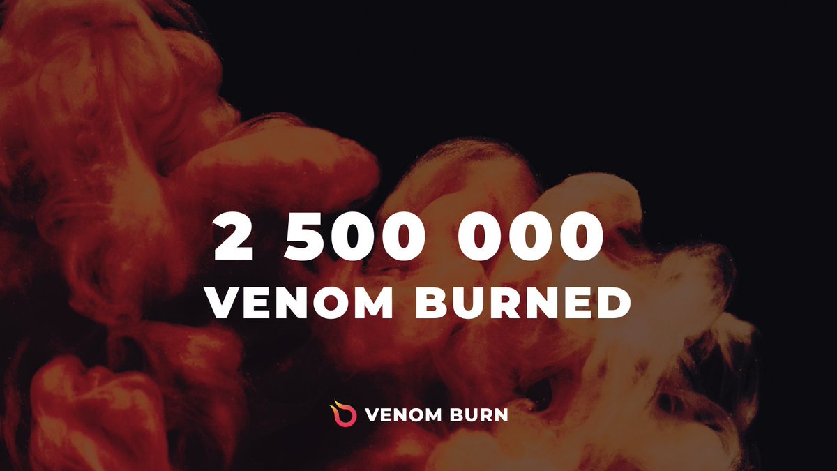 🔥 2.5 million+ #Venom tokens have gone up in smoke on #VenomBurn, with <a href="/venompad/">VenomPad</a>  leading the way! 

🚀 Our community's support has been nothing short of extraordinary. 🌐 Let's keep the burn alive! 🔥🔥

👉testnet.venomburn.com