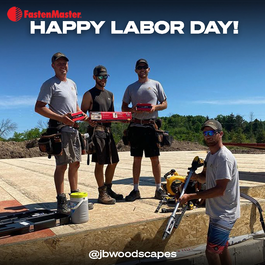 FastenMasterPro's tweet image. Happy Labor Day to all our PROs!

We appreciate all the hard work you&apos;ve put in as a PRO contractor! We hope you&apos;re taking time to relax and enjoy your day off – you&apos;ve earned it!

#FastenMaster #FastenMasterPRO #PRODriven