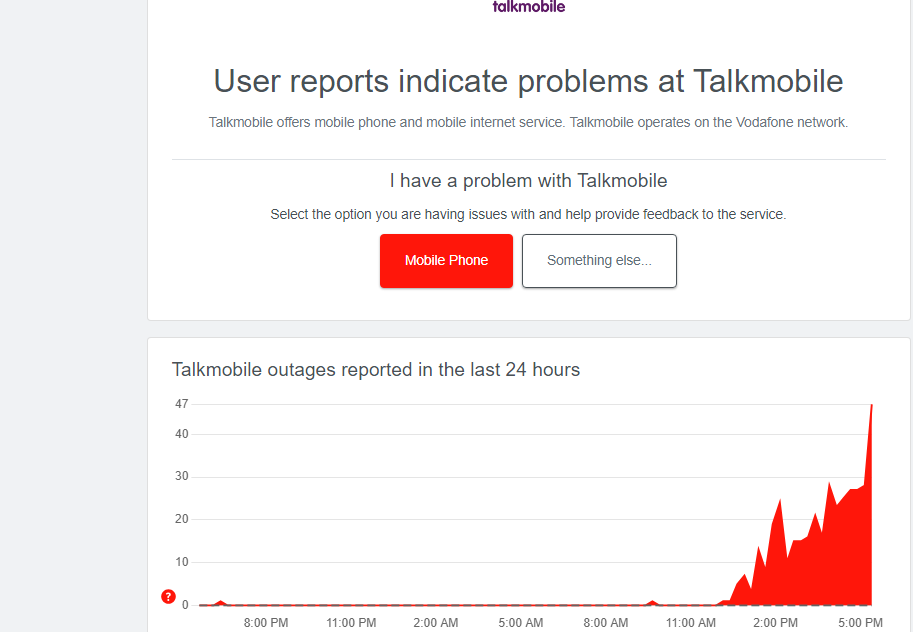 jimryder's tweet photo. @TalkmobileUK I don't need to talk to them. You have a problem that's been going on all day. Stick a message on the website so people aren't wasting time calling. I have an open online chat that I'm still waiting to be answered. https://t.co/QnaJJW4wIY