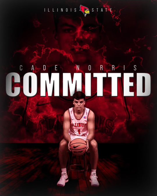 Cade Norris (@cadenorris8) on Twitter photo Excited to announce my commitment to Illinois State University. #GoRedBirds <a href="/Redbird_MBB/">Illinois State Men's Basketball</a> Excited to announce my commitment to Illinois State University. #GoRedBirds <a href="/Redbird_MBB/">Illinois State Men's Basketball</a>