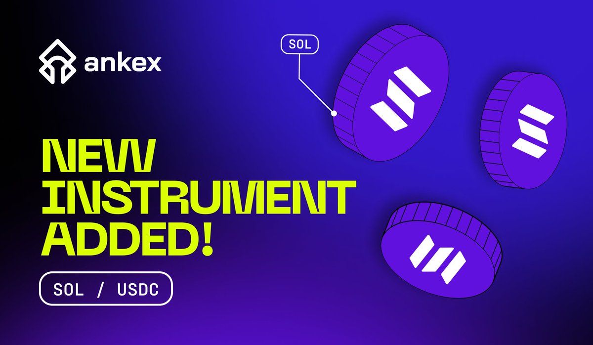 📢New instrument listing!

Now, you can trade🌞SOL USDC on ANKEX.  

More listings incoming!