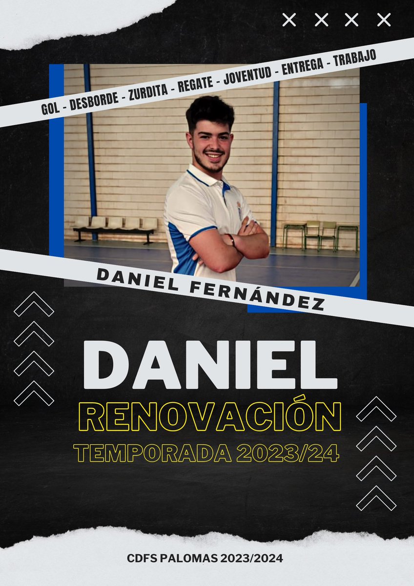 CDFS_Palomas's tweet photo. 📣 OFICIAL

Daniel Fernández renueva con el club una temporada más y nos seguirá deleitando con su clase a toda la gente de Palomas. El joven de 19 años fue el segundo máximo goleador del equipo y seguro que dará el paso definitivo para cargarse el equipo a la espalda 💙🤍💪🏾 https://t.co/kSk5ciuEWx