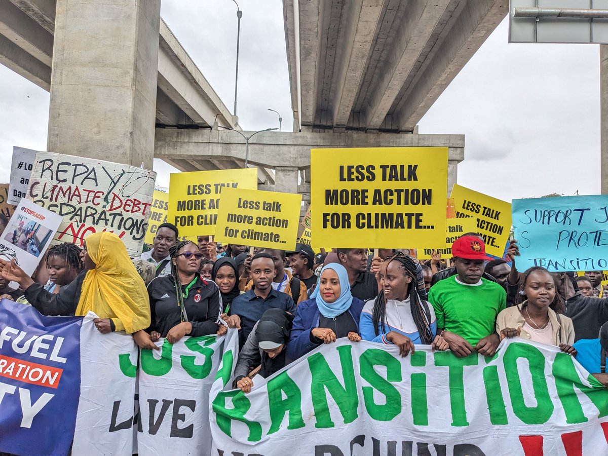 Bonventure65's tweet photo. #ACS2023
Less Talk, More Action For Climate. 

Communities affected by the climate crisis need real solutions. 
🗣We called on world leaders to respect the rights of communities and guarantee their well-being by investing more in renewable energy. 
 #AfricaClimateSummit23 #FossilFreeDRC @350Africa
@ramasseudordure