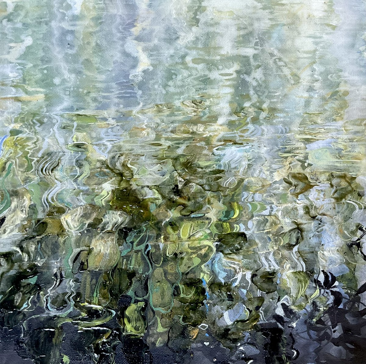 LornaKirin's tweet photo. ‘Quiet River’
Oil on board 
12 x 12 inches

#lornakirin #contemporarypainter #ukartist #oil #oilonboard #painting #light #shallows #ripples #mindfulness #water #river https://t.co/P4nWczxHYh