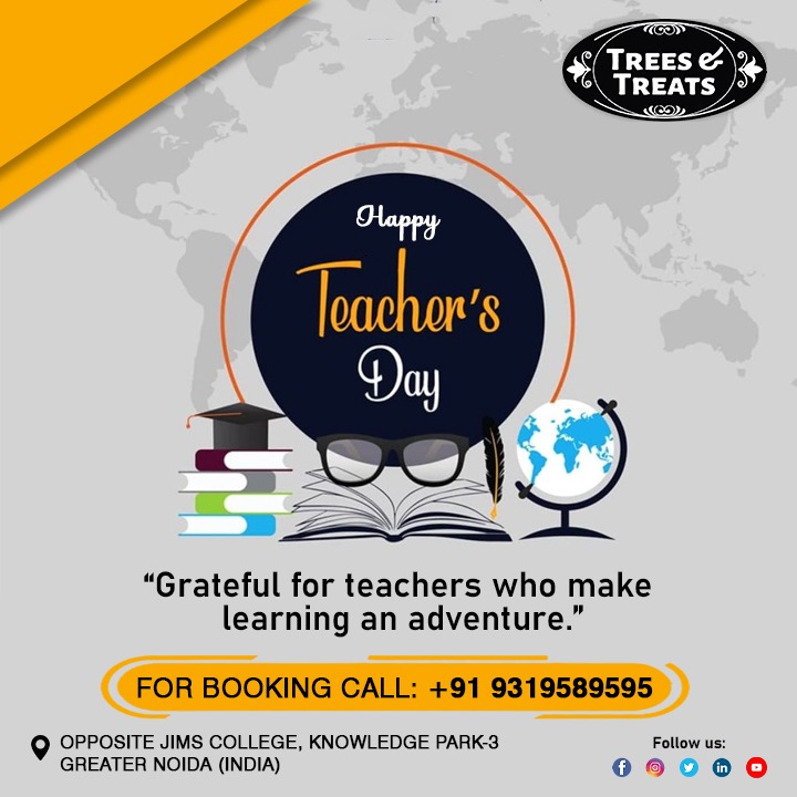 Trees and Treats extends heartfelt wishes to all the dedicated educators on this Teacher's Day. Your wisdom and guidance shape our future. Thank you for your invaluable contributions!

#TeachersDay #Gratitude #GunjanHospital #TeachersDay2023 #TeacherAppreciation #Educators