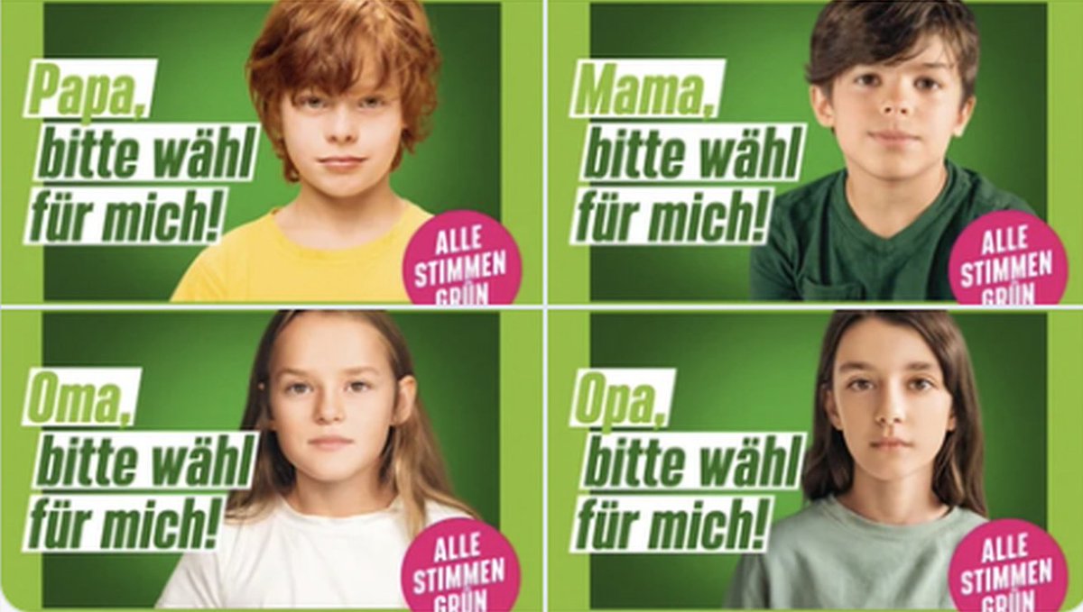 Das geht zu weit! Offensichtlich haben #DieGruenen Kinder entführt und wollen von deren Familien jetzt Stimmen erpressen. #Gillamos #LTWBY