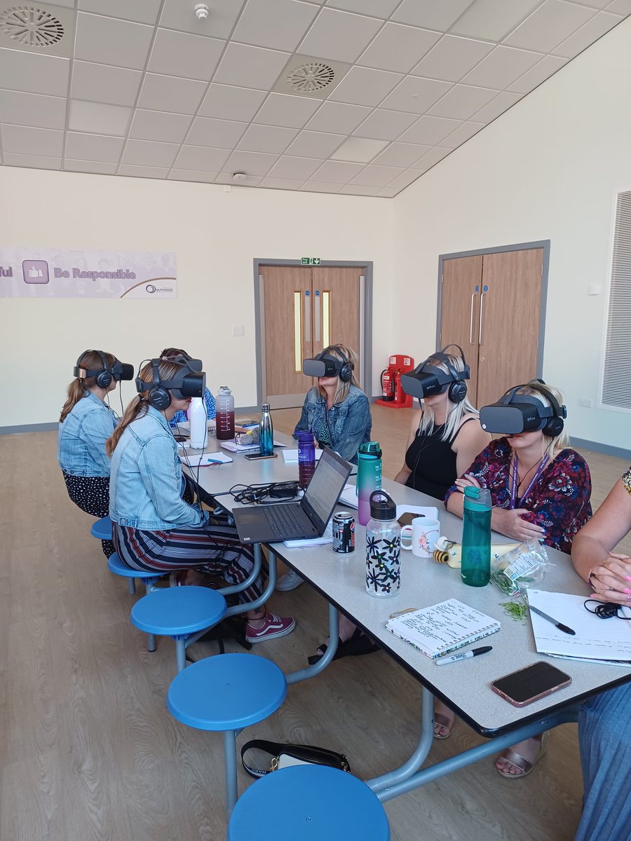 EpicDoncaster's tweet photo. Our first Virtual Reality Child Exploitation Awareness Workshop of the new school year delivered today to teaching staff down at @opawoodlands. #alwayslearning
#ceawareness
#doncasterisgreat https://t.co/AtLZGmb9mv