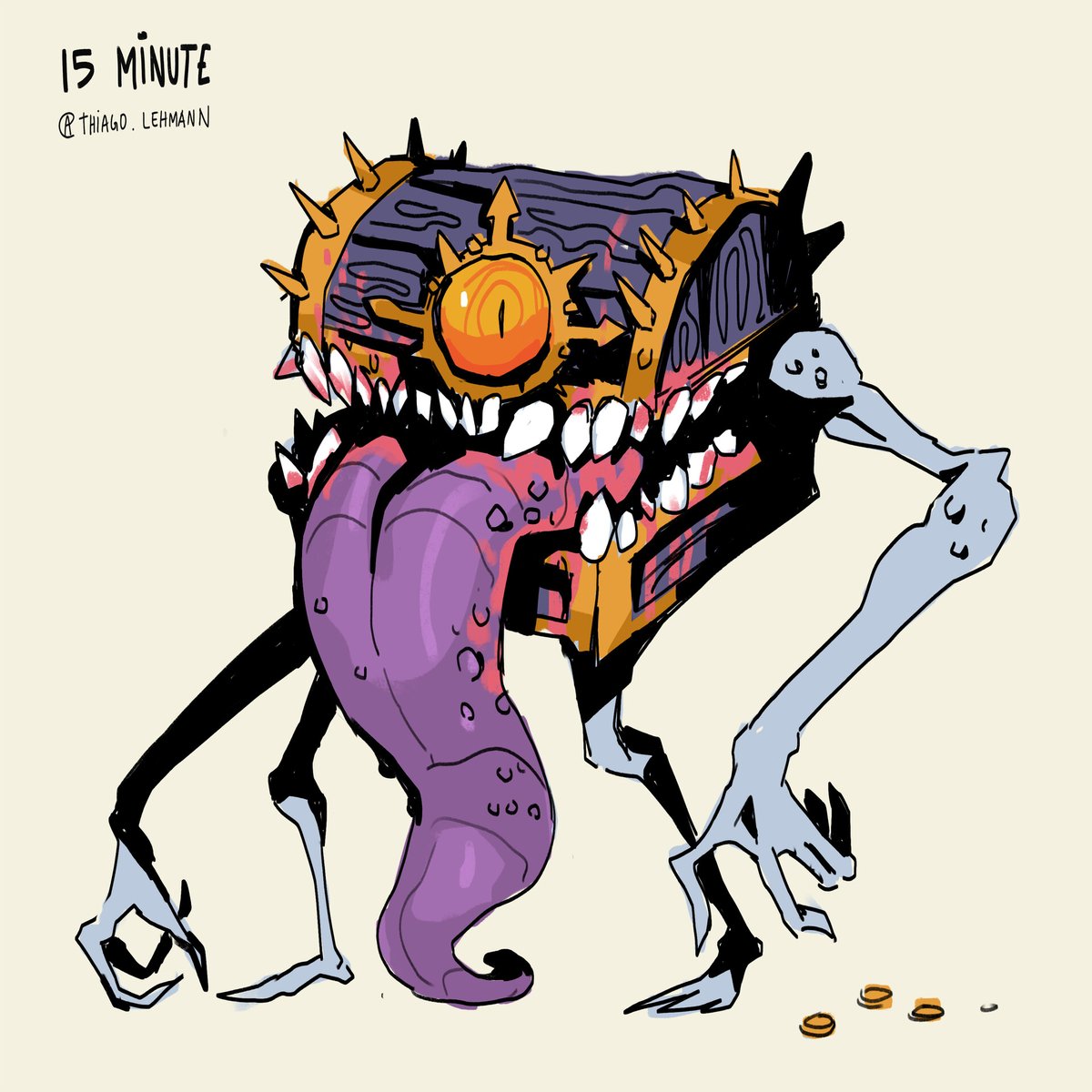 「my buddy  turned this mimic concept into」|Thiago Lehmann (2Minds)のイラスト