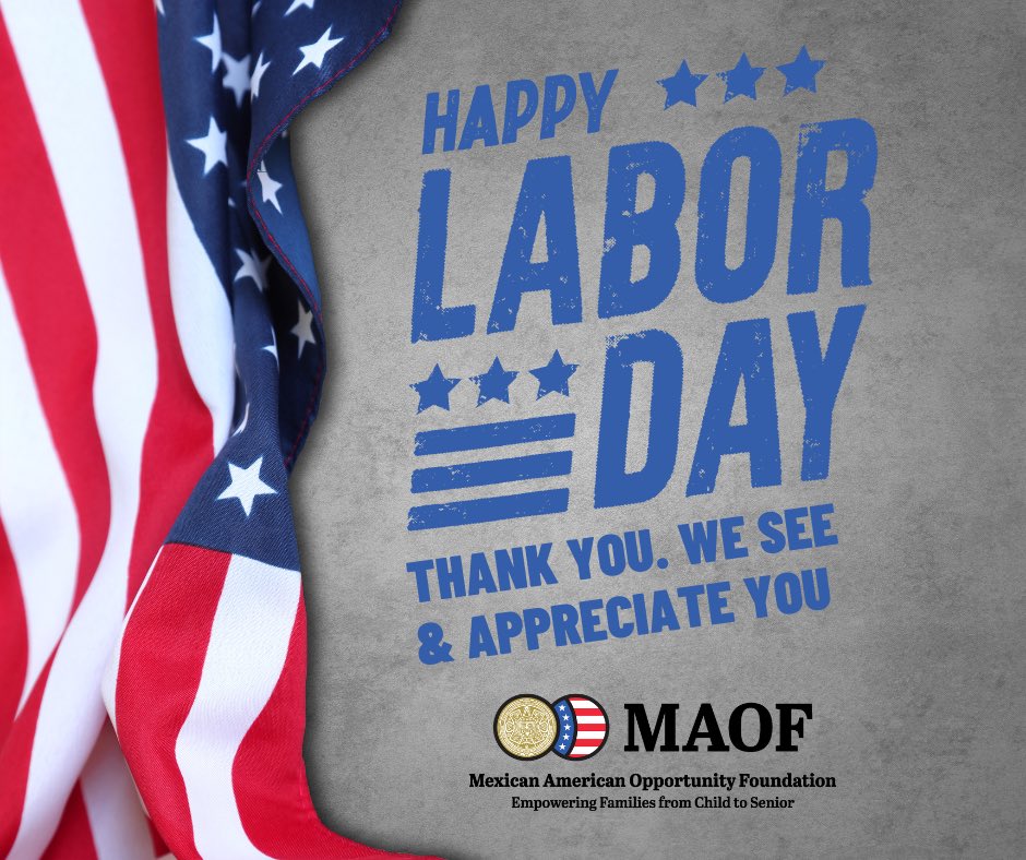MAOF's tweet photo. Happy Labor Day! #maof #LaborDay #LaborDay2023 #maofcomunidad #nonprofit https://t.co/BhvRmlKDie