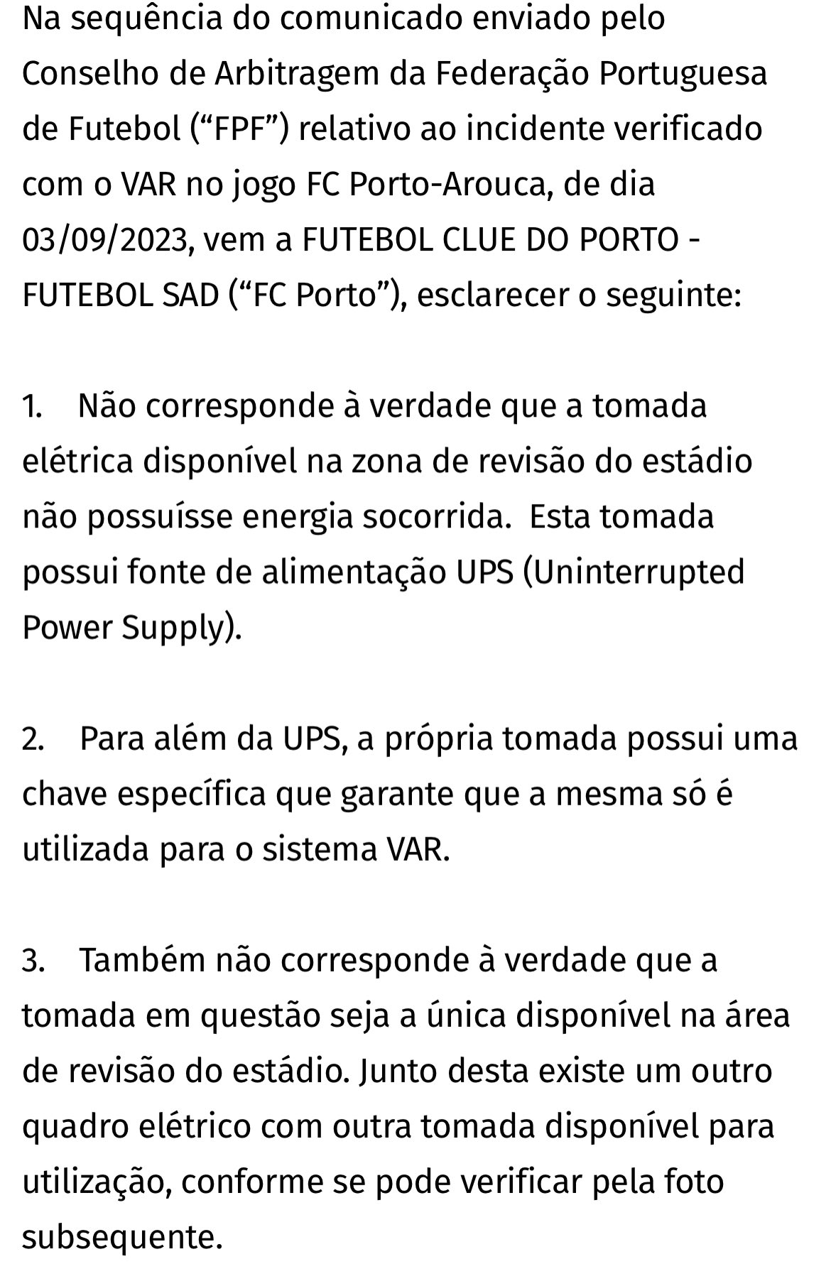 𝙳𝙰𝚅𝙸𝙳𝚂 on X: #FCPorto desmente a FPF e apresenta provas. A questão  aqui é: porque motivo está a FPF a mentir? O que querem eles esconder?   / X