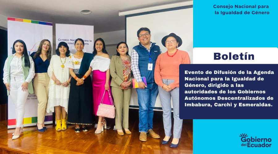 CIgualdadGenero's tweet photo. 📰BOLETÍN #CNIG 
#NuestroTrabajoContinúa en #Imbabura

Socializamos la Agenda Nacional para la Igualdad de Género #ANIG 2021-2025 a nuevas autoridades electas de los Gobiernos Autónomos Descentralizados de #Imbabura #Carchi y #Esmeraldas

👉Más detalles: https://t.co/GR85ehfWgp https://t.co/cY87PP1OvO