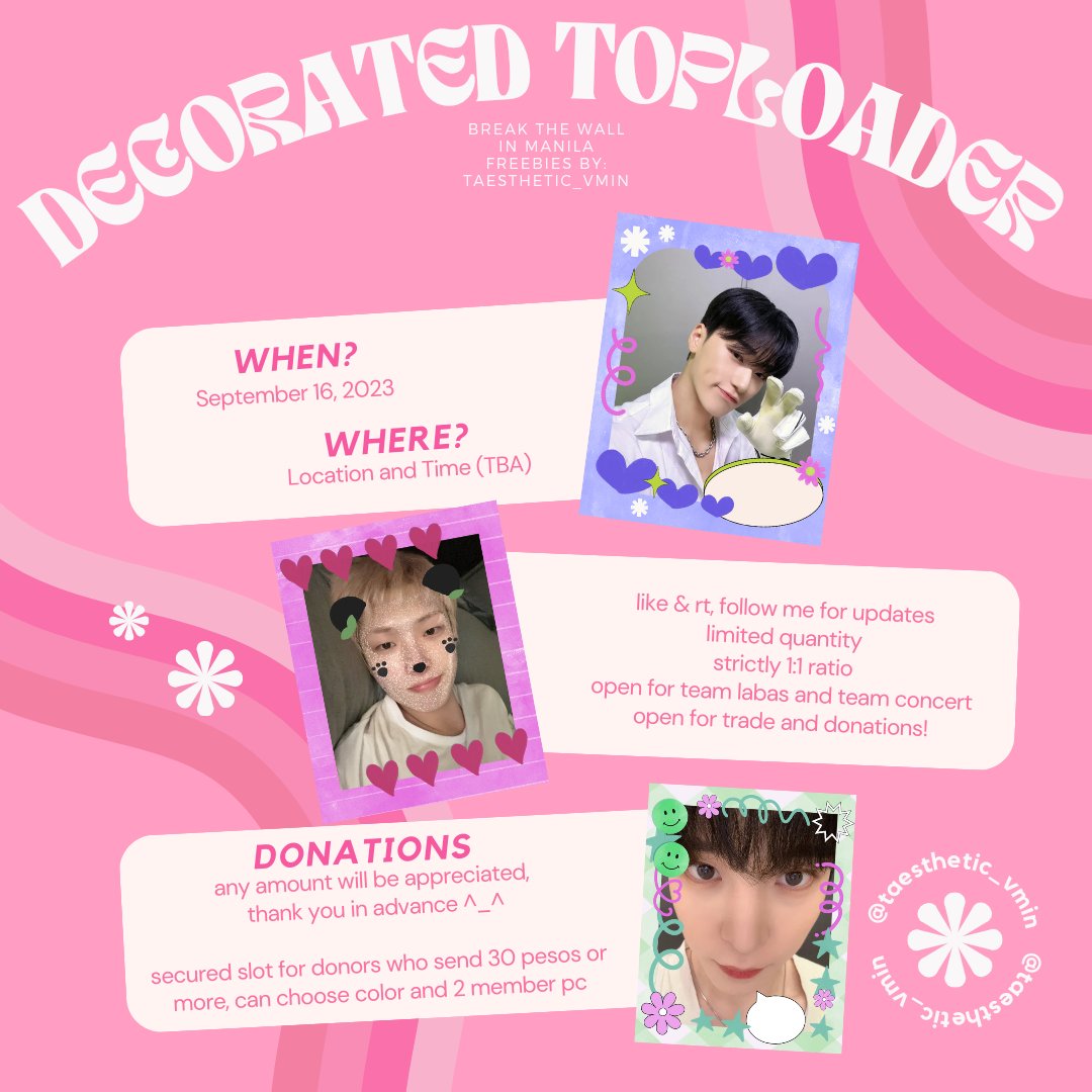 taesthetic_vmin's tweet photo. *⁠.⁠✧ BREAK THE WALL IN MANILA FREEBIES *⁠.⁠✧

- mbf, like &amp; rt
- strictly 1:1 (random design &amp; member)
- open for trades and donations!
 ^dm me ☺️

#Break_The_Wall_MNL #ATEEZ
#Break_The_Wall #FilotinyFreebies 
#에이티즈 https://t.co/C6gNncTzuy