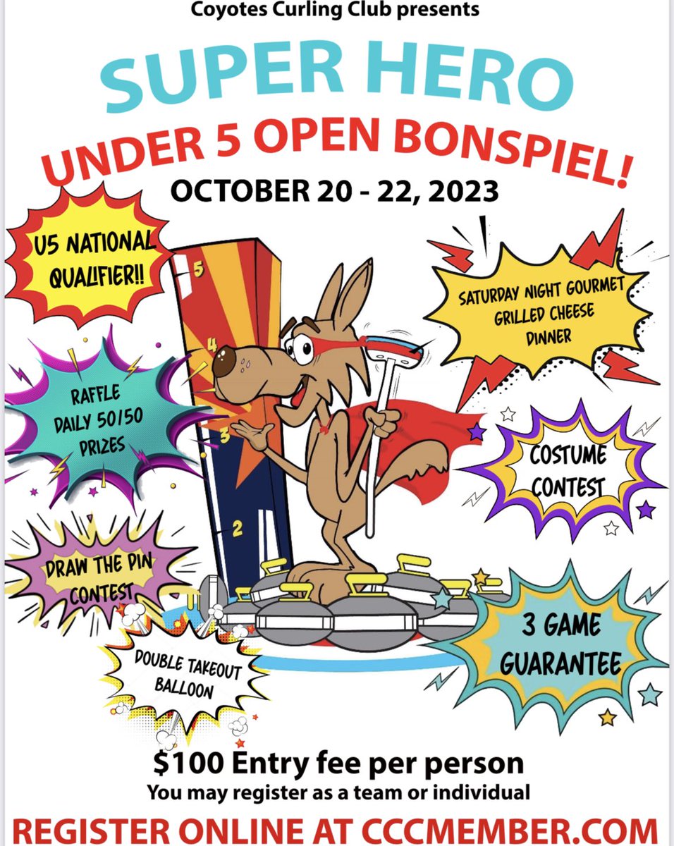 Bonspiel Alert for 5 and Under Curlers
Register at ccmember.com
<a href="/CoyotesCurling/">Coyotes Curling Club</a>