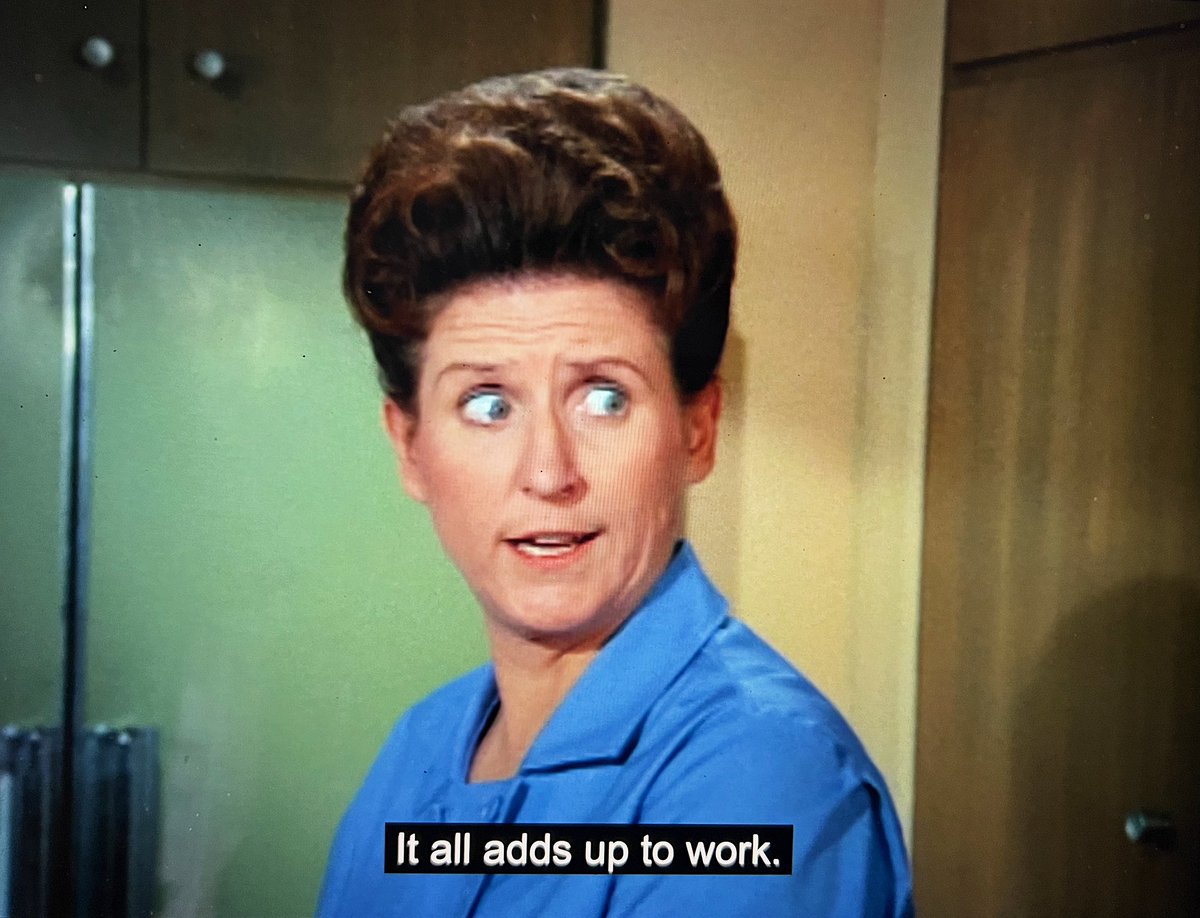 groovybrady's tweet photo. It’s Labor Day, which means we should all tip our caps to the hardest worker we know, Alice! She cooks, she cleans, she participates in sack races… this woman brings labor to a whole new level! (S1/E19) #groovybrady https://t.co/28ut1JU7Jq