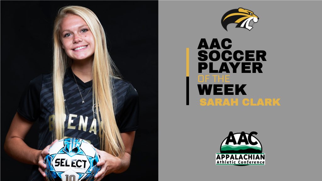 BUGoldenTigers's tweet photo. Congratulations to Sarah Clark on being named AAC Offensive Player of the Week! 

She tallied three goals and dished out one assist against Faulkner University last week. https://t.co/ugzbtXuXVy