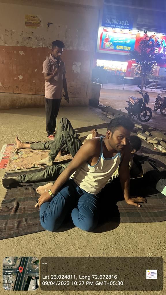 Drive under Odhav Bridge,SP Ring Road.
Five People Shifted to Odhav Ring Road Shelter Home. <a href="/NULM_MoHUA/">DAY-NULM</a> #nulm <a href="/PMOIndia/">PMO India</a> <a href="/CMOGuj/">CMO Gujarat</a> <a href="/AMC_Complaints/">AMC Complaints</a> <a href="/ril_foundation/">Reliance Foundation</a> <a href="/unisefworld/">UNISEF Worldwide</a> <a href="/WorldBankIndia/">World Bank India</a>