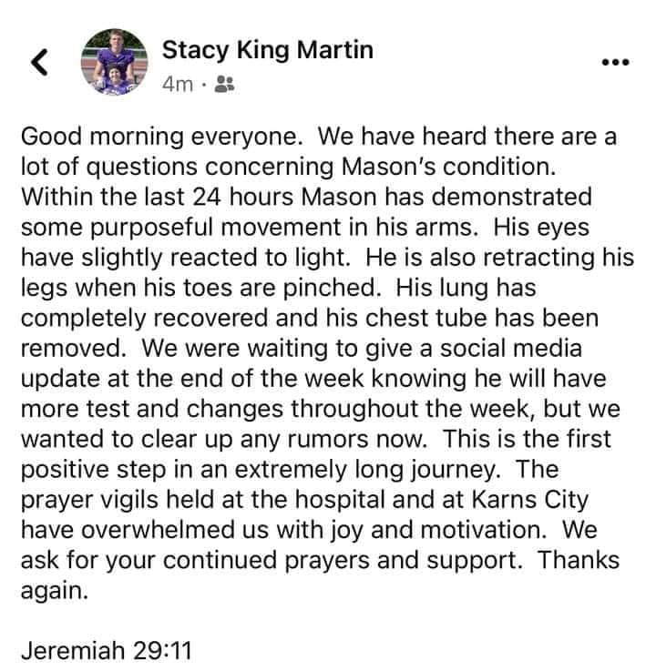 KC_GremlinFball's tweet image. Update - #MasonStrong 🙏🙏