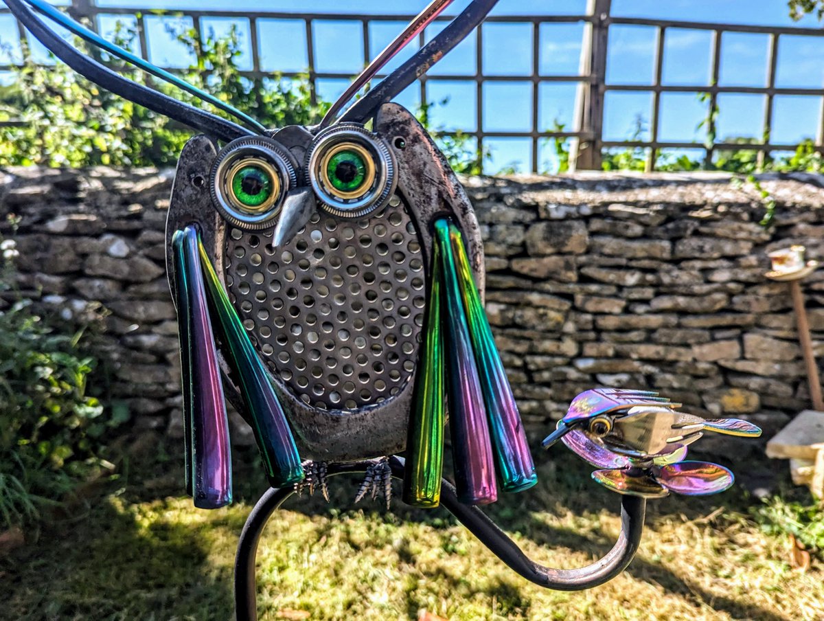 RustysRelics's tweet image. #horseshoe and #cutlery #owl what fun it was to create this little fella today 😉