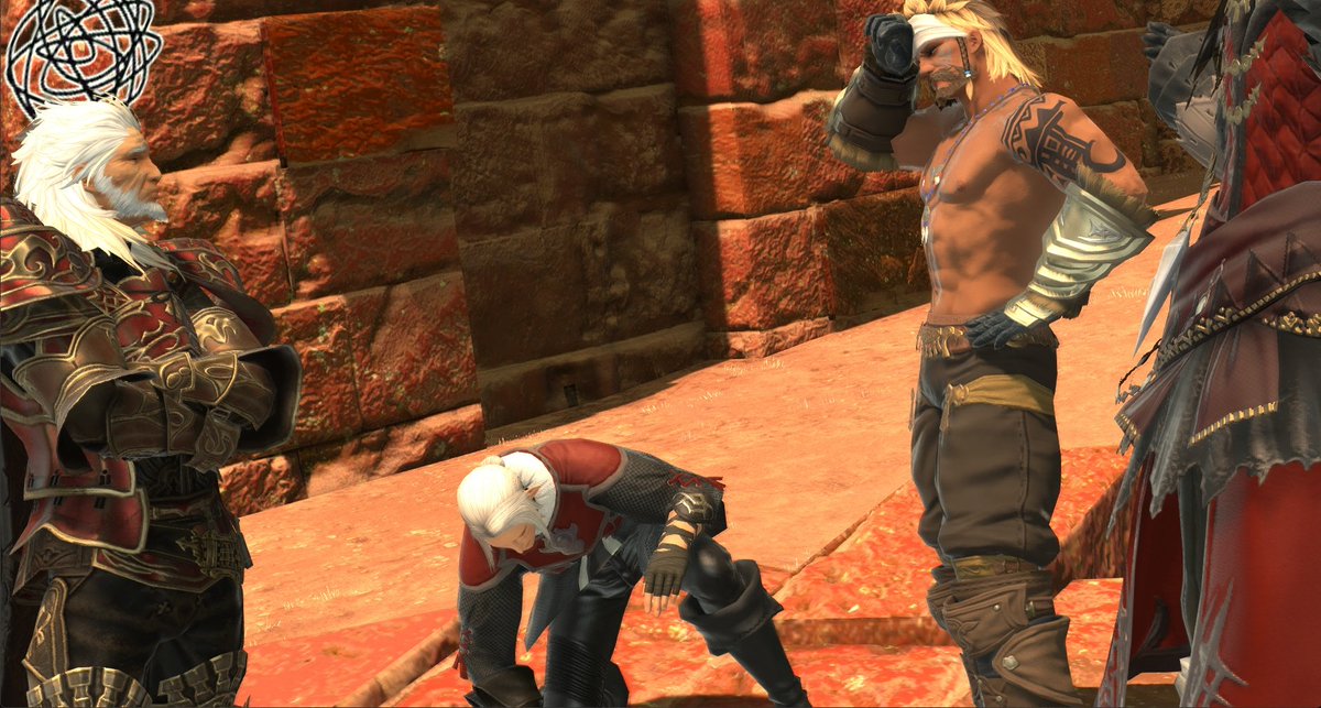 AncalagxnMalqir's tweet photo. #ffxiv #ffxivgpose #GPOSERS #ffxivsnaps #lyonhelsos #Meneniuslanatus #Sartauvoir #BaschvanGabranth #Ktisisposes #Anamnesis 
The weather in the desert was hotter than usual and this time Sartauvoir swears he had nothing to do with it this time. https://t.co/MDwOpfVJdG