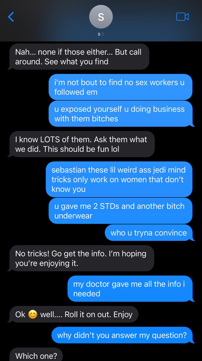 raeigle's tweet photo. just in case you decide to play in court
just remember, you dared me to go find sex workers and tell you what they said about you.  DARED me to post it all.
3 days later, she pops up in my DMs.  i didn’t go looking for her.  she found me when i did nothing but tell the truth. https://t.co/lDaTtGDLiW