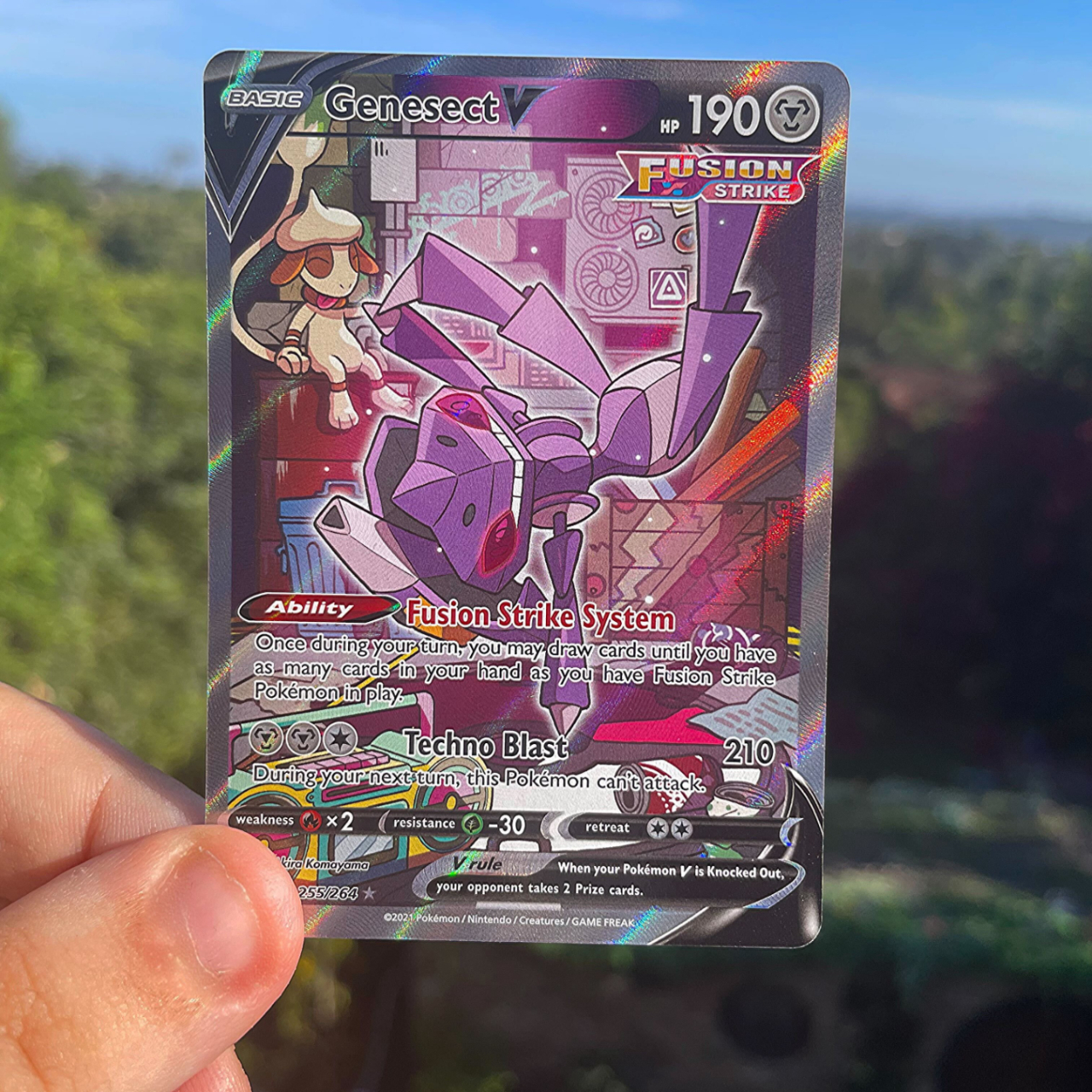 Genesect V Alternate Art Fusion Strike 255/264 Full Art