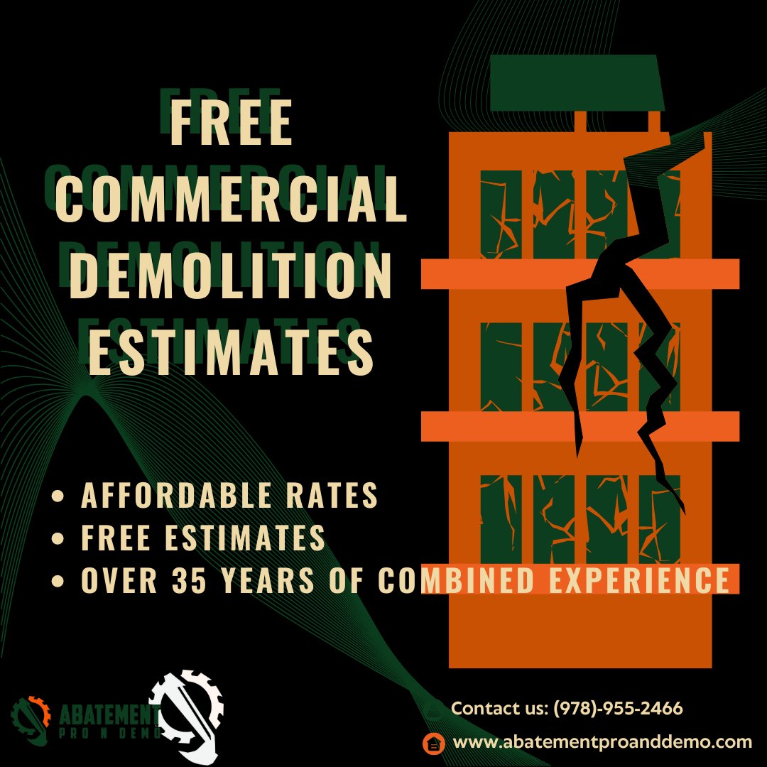 abatement2023's tweet photo. Contact us now to experience the best team for demolition in Massachusetts

#asbestos #asbestosremoval #vermiculite #awareness #contractorlife #Massachusetts #lawrencemassachusetts #followforfollowback #demolition #demolitioncontractor #demolitionservices #diseases #Trending https://t.co/aavcp803ei