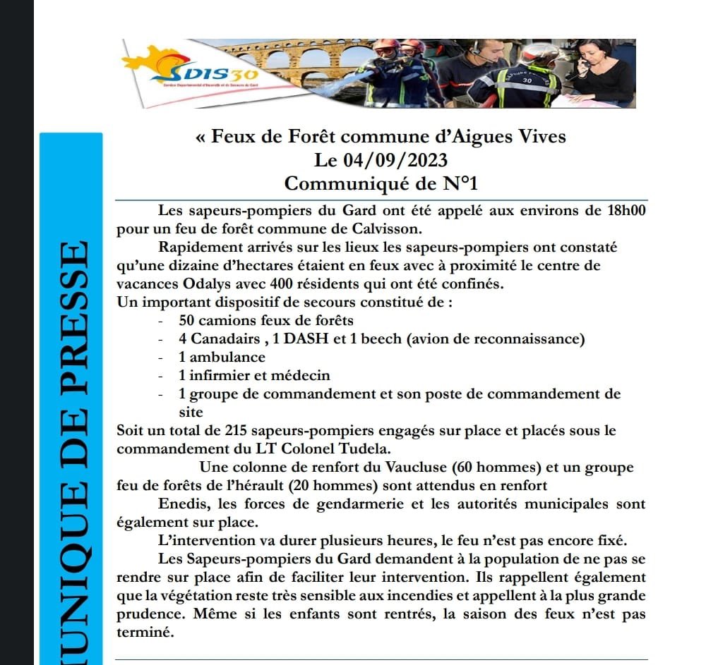 pompiersdugard's tweet photo. Point de situation sur le feu de végétaux en cours sur la commune d’Aigues Vives. Le secteur est à éviter. @Gard @Prefet30 https://t.co/KJnJVs6eC8