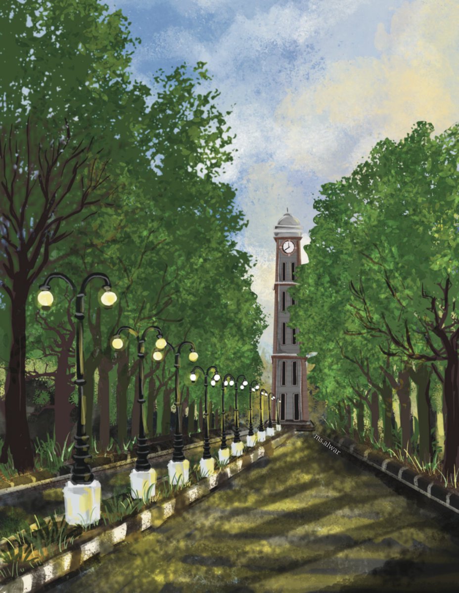 misfitmedusa's tweet photo. Of course I HAD to draw the university for my Illustrated Mysuru series. https://t.co/IYkCKs0pKK
