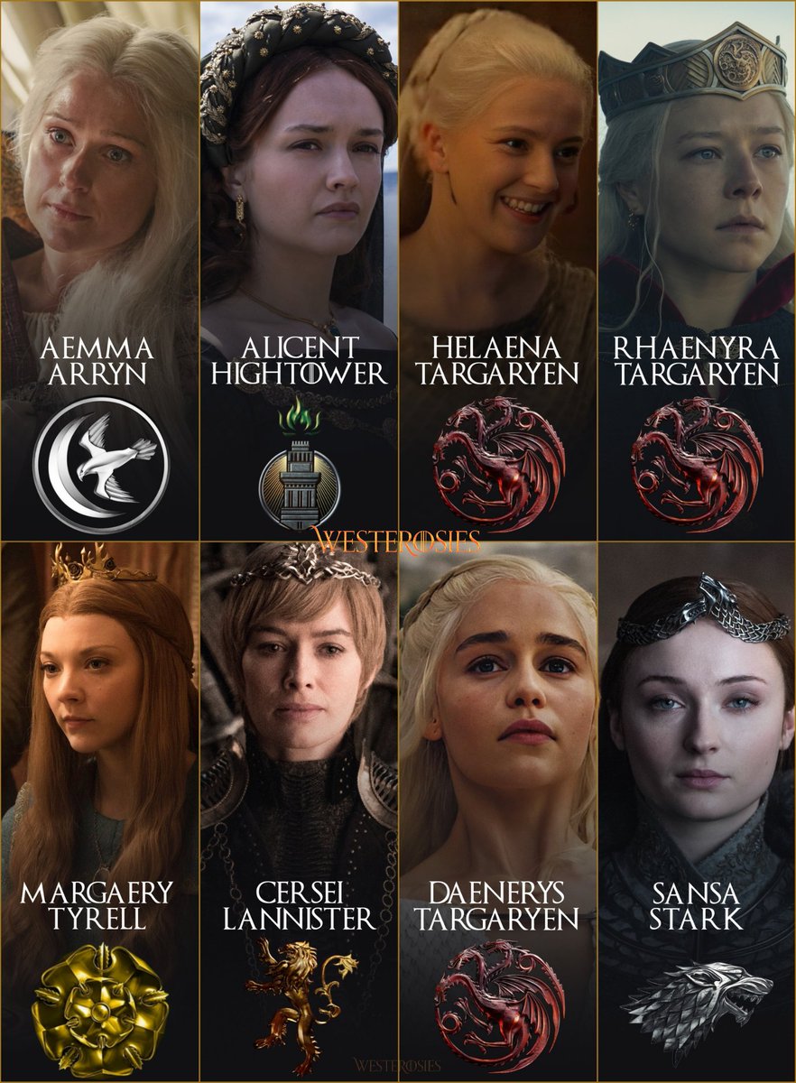 westerosies's tweet photo. Which Queen from Game of Thrones or House of the Dragon is your favourite? https://t.co/QMGgSV79v0